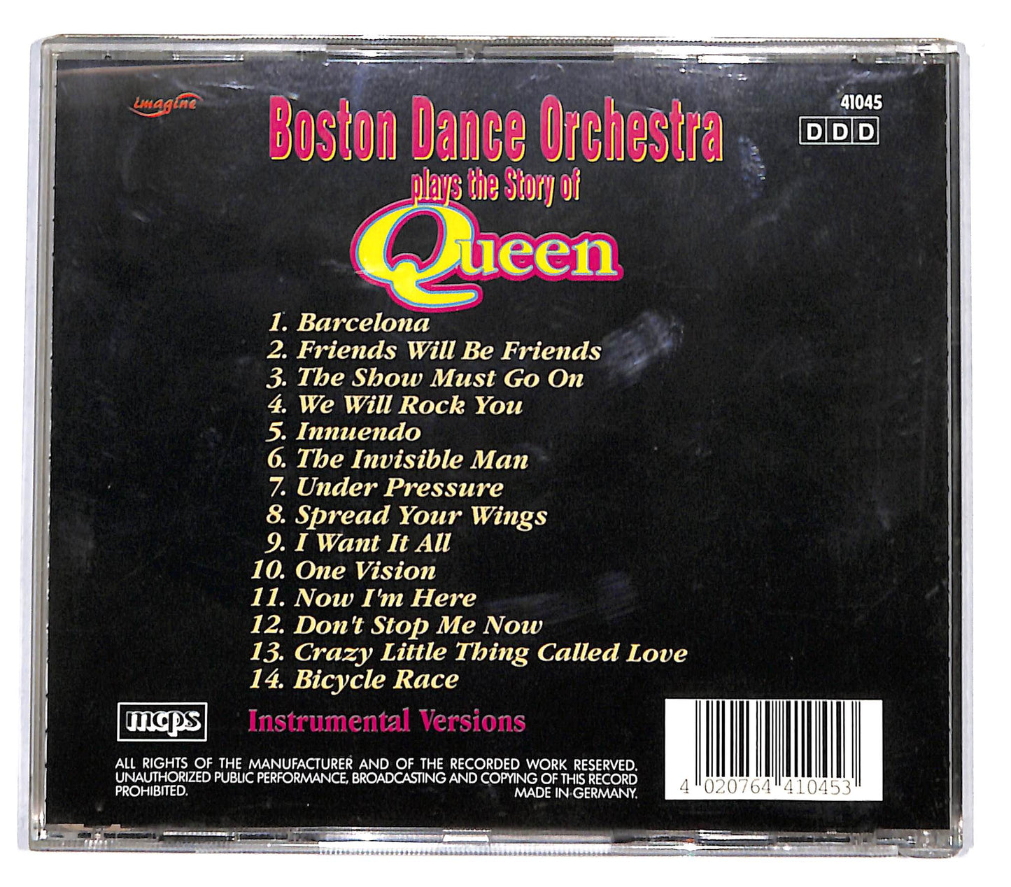 EBOND Boston Dance Orchestra - Barcelona - Boston Dance Orchestra Plays The Story Of Queen CD CD136136
