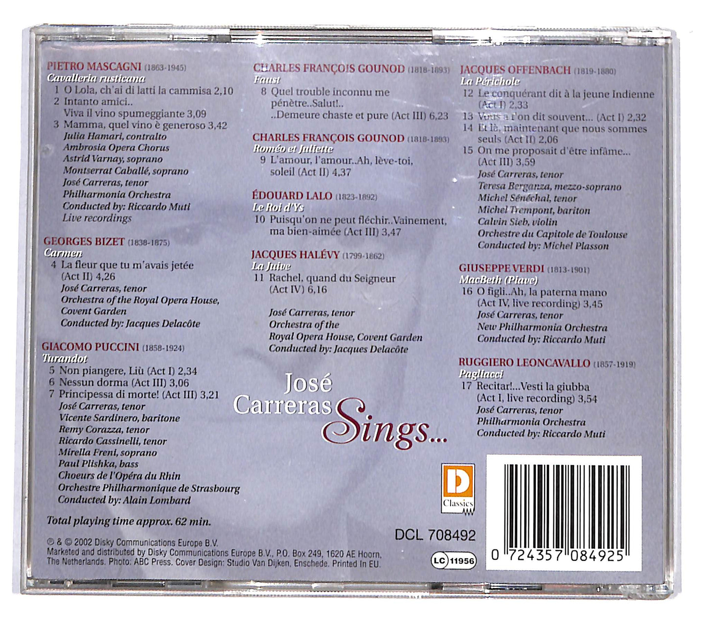EBOND Jose Carreras - Sings CD CD136219