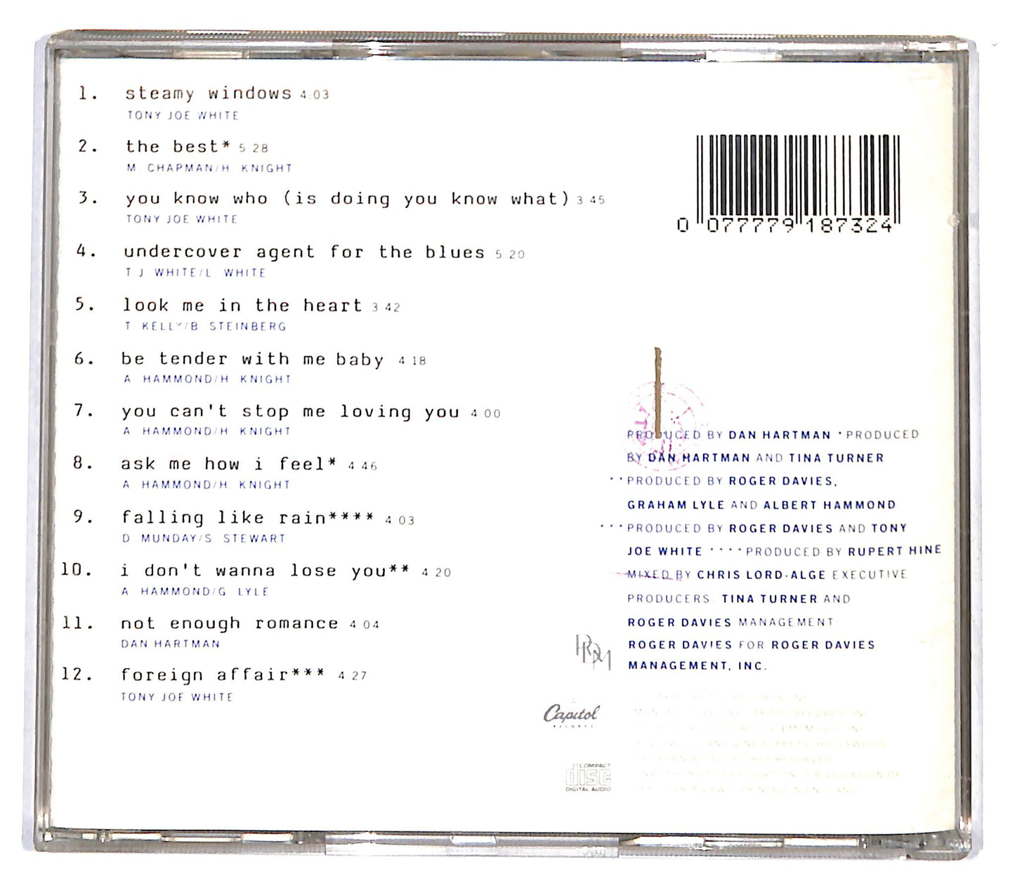 EBOND Tina Turner - Foreign Affair CD CD136221