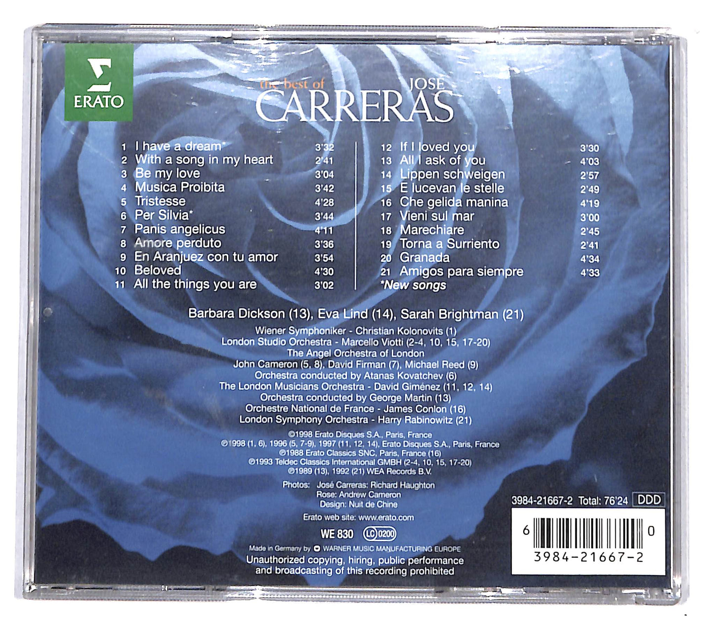 EBOND Jose Carreras - The Best Of Jose Carreras CD CD136245