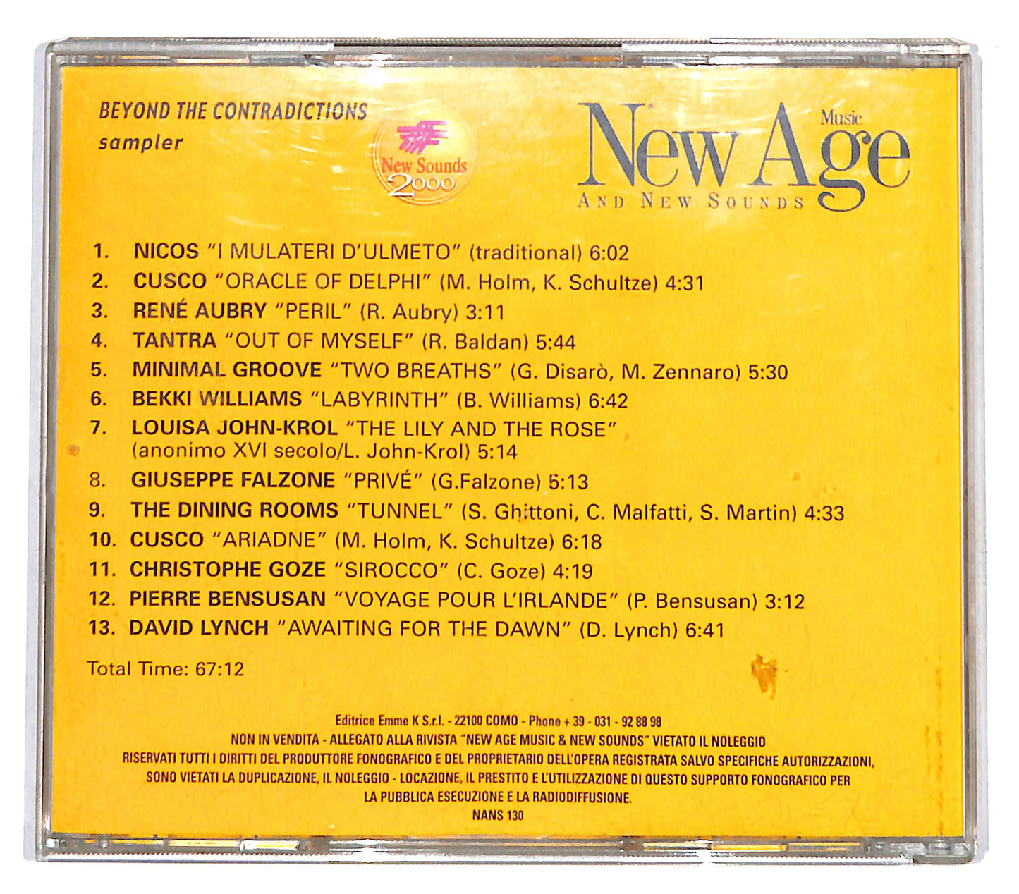 EBOND Various - Beyond the contradictions vol.130 New age music CD CD136338