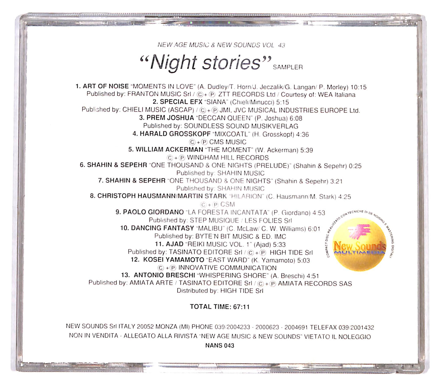 EBOND Various - Night Stories CD CD136343