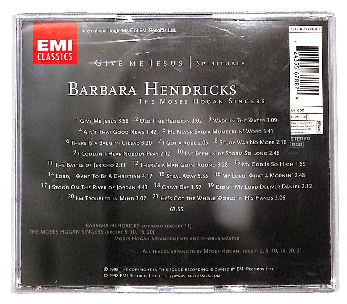 EBOND Barbara Hendricks - Give Me Jesus CD CD136348
