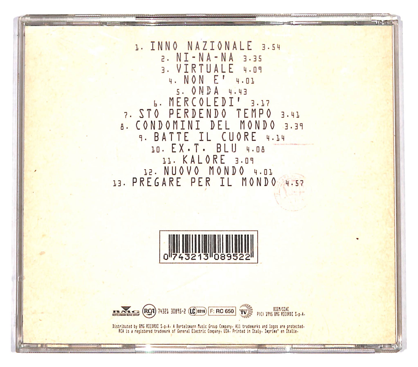 EBOND Luca Carboni - Mondo CD CD136358