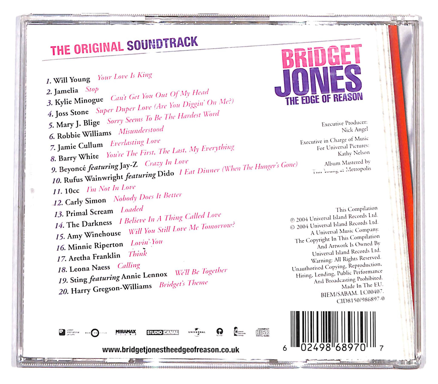 EBOND Bridget Jones - The Edge Of Reason - The Original Soundtrack CD CD136401