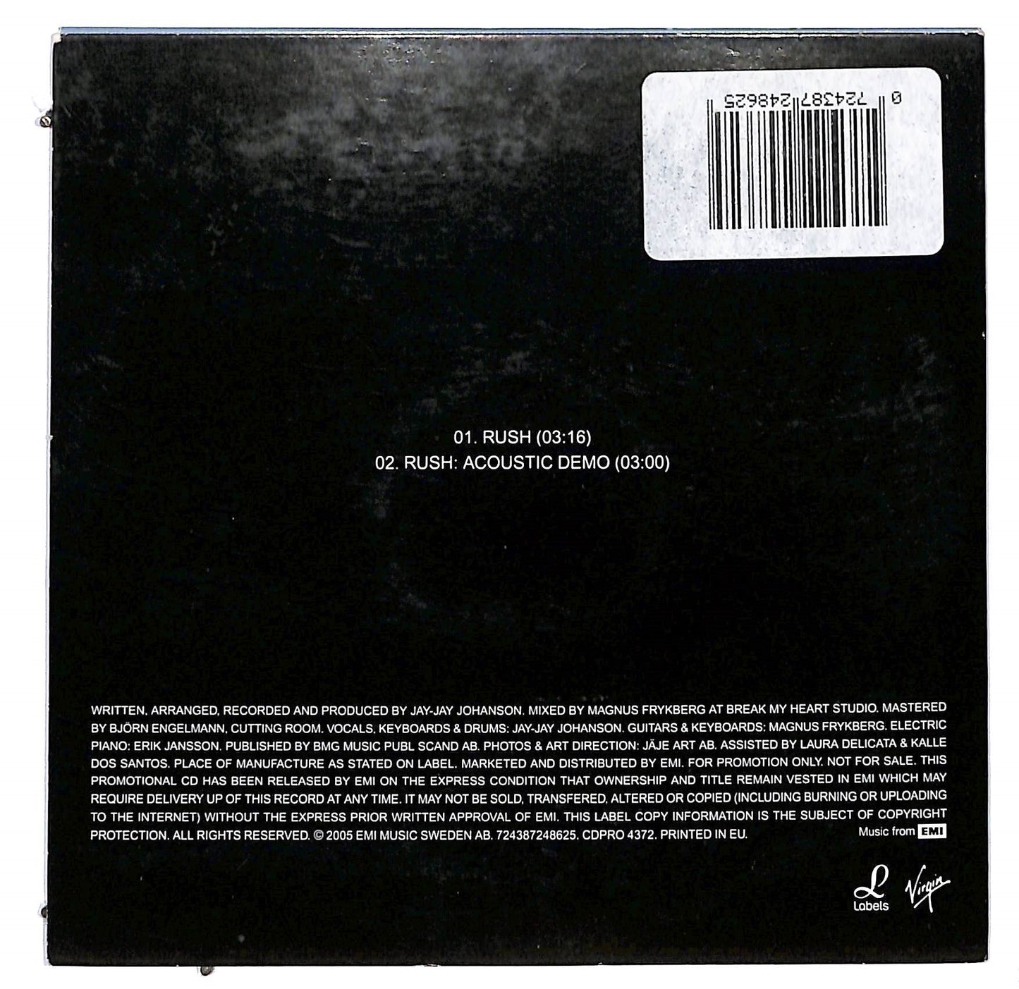 EBOND Jay-Jay Johanson - Rush CD CD136503