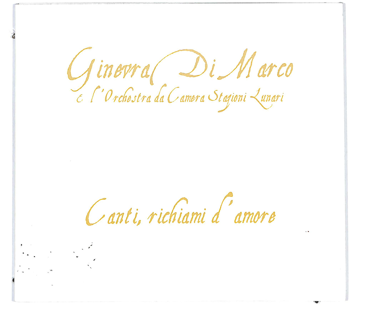 EBOND Ginevra Di Marco - Canti, Richiami D'amore CD CD136558