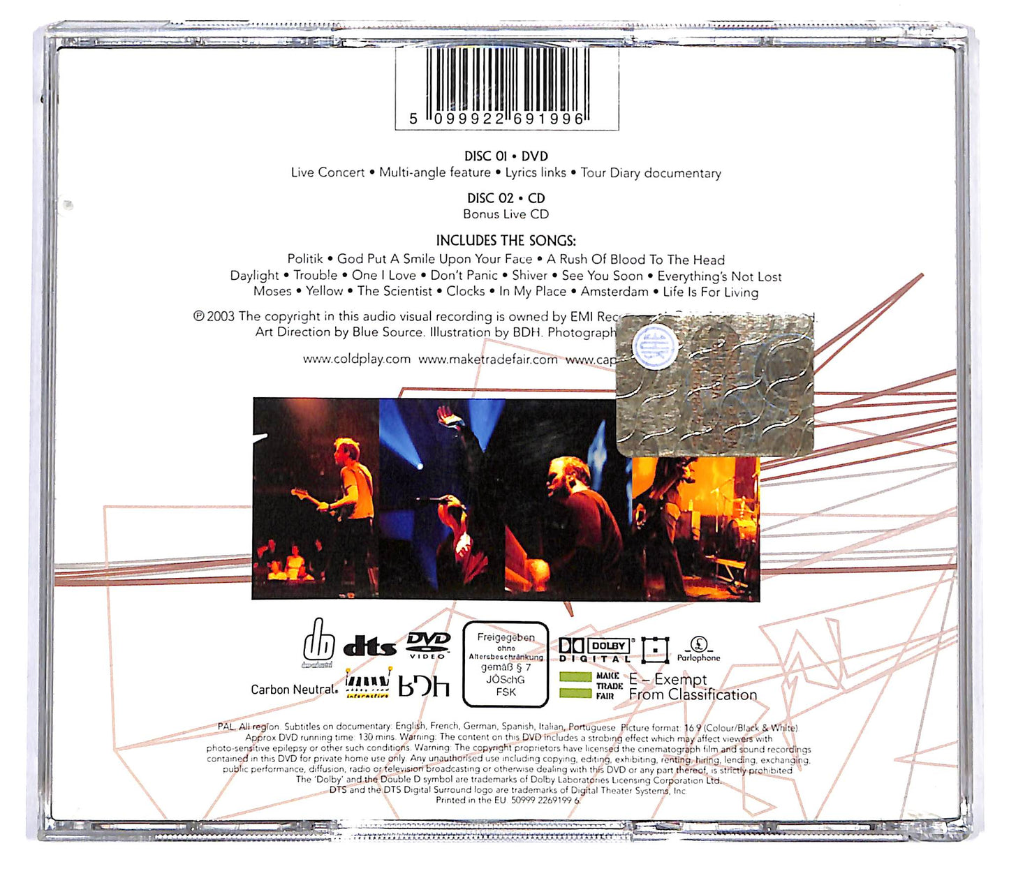 EBOND Coldplay - Live 2003 CD CD136628