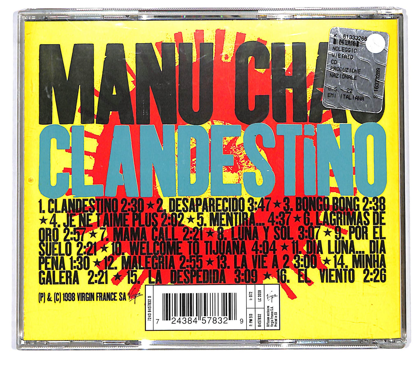 EBOND Manu Chao - Clandestino CD CD136629