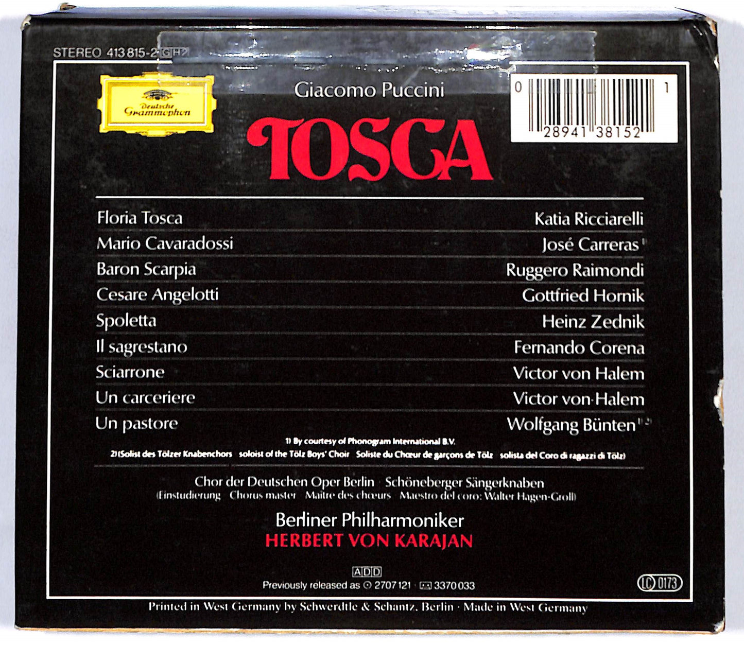 EBOND Giacomo Puccini - Katia Ricciarelli , Jose Carreras - Tosca CD CD136631