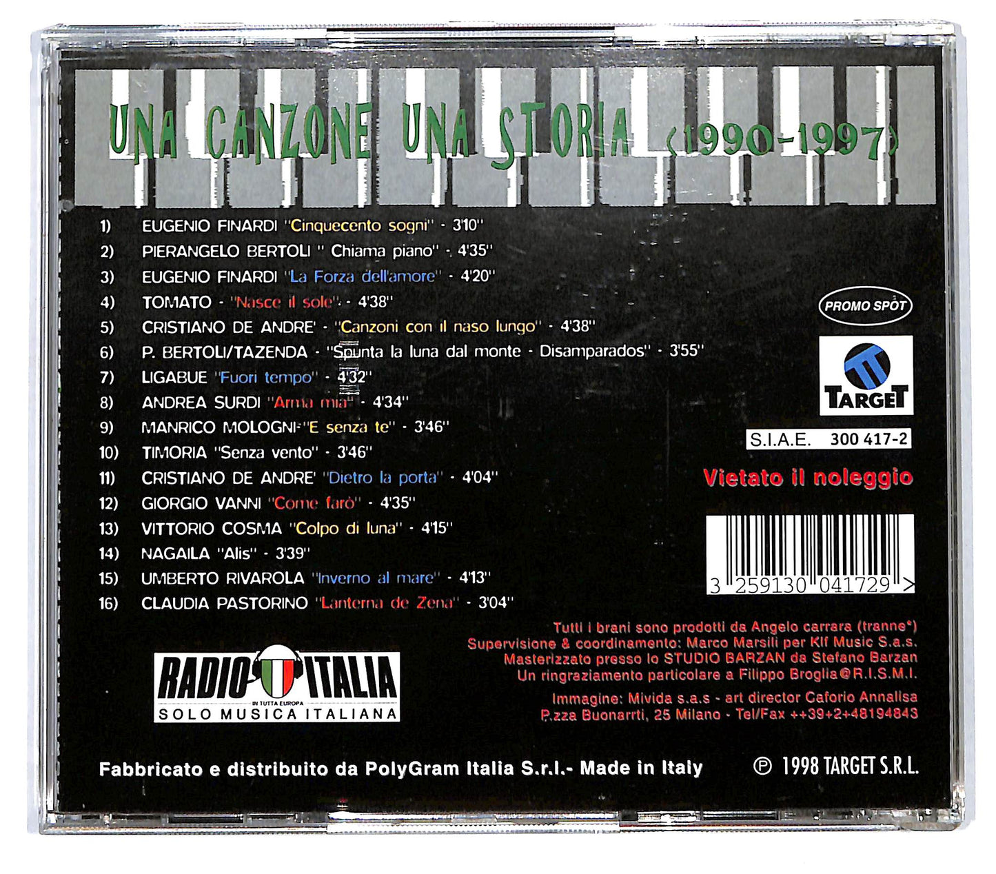 EBOND Various - Una Canzone Una Storia (1990-1997) CD CD136648