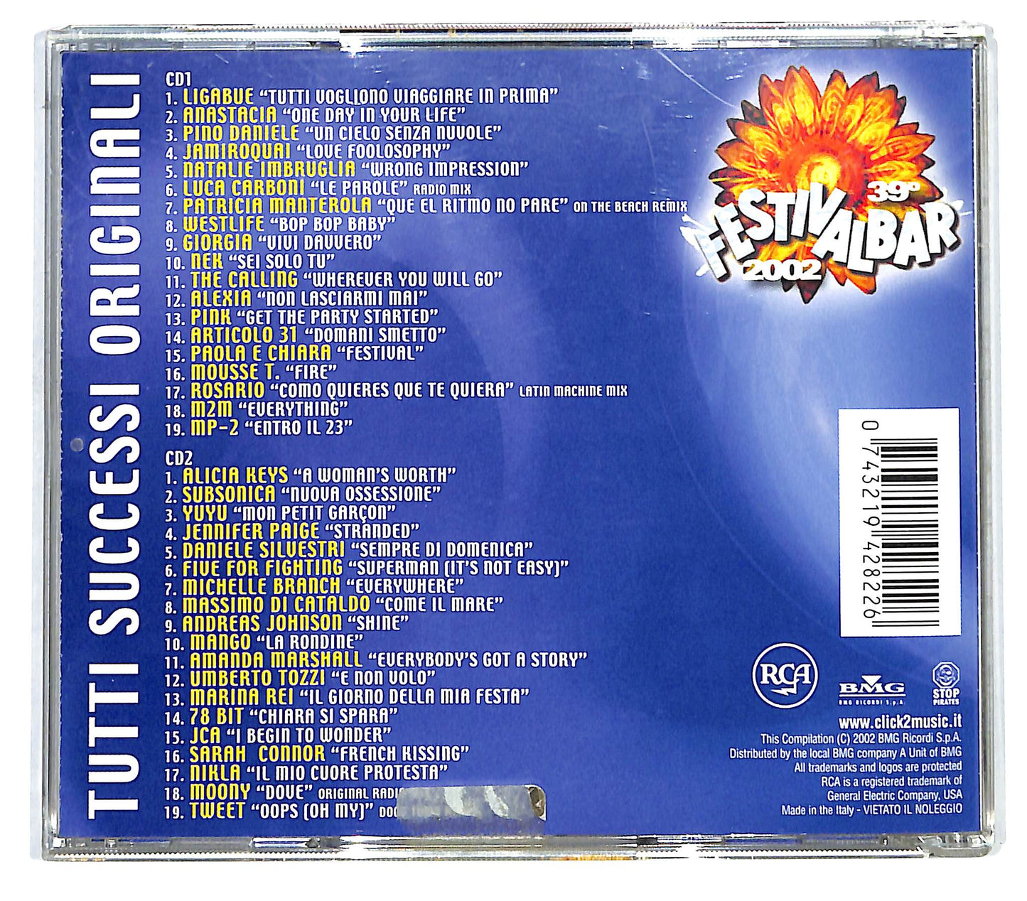 EBOND Various -39° Festivalbar 2002 - Compilation Blu CD CD136724