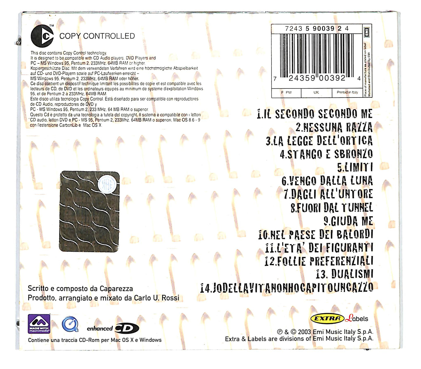 EBOND CapaRezza - Verita Supposte CD CD136726