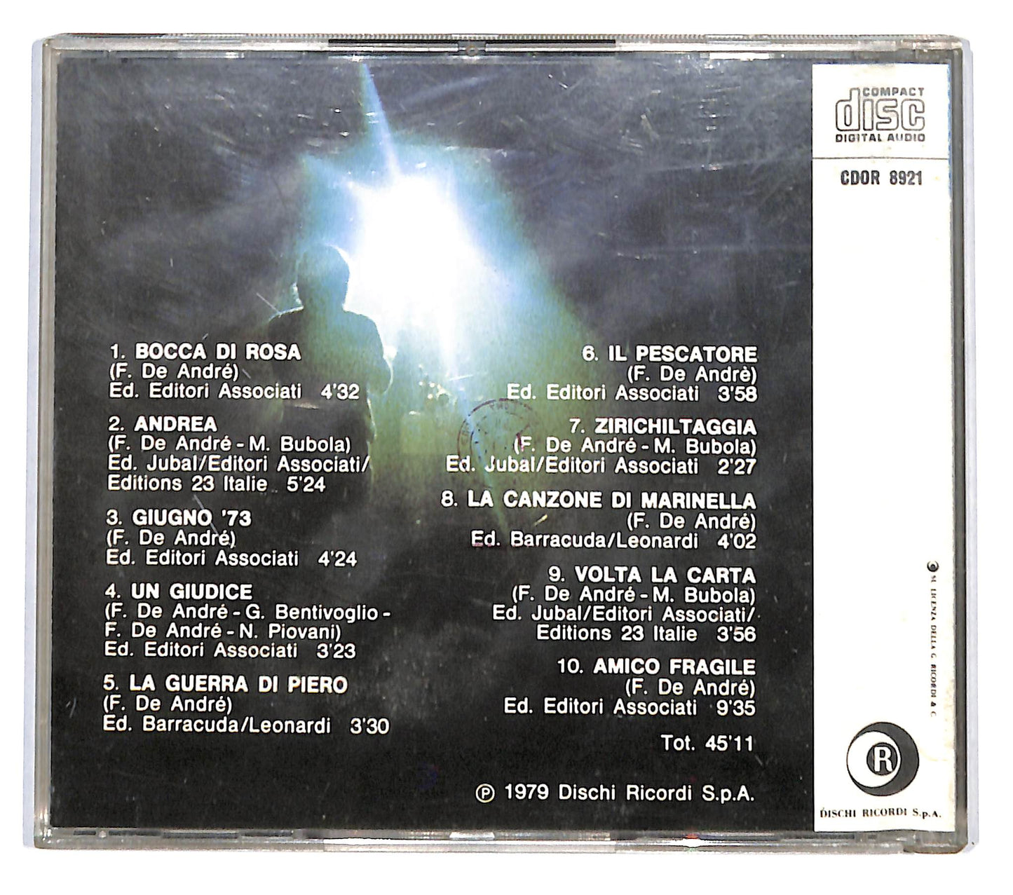 EBOND Fabrizio De Andre - Fabrizio De Andre In Concerto CD CD136807
