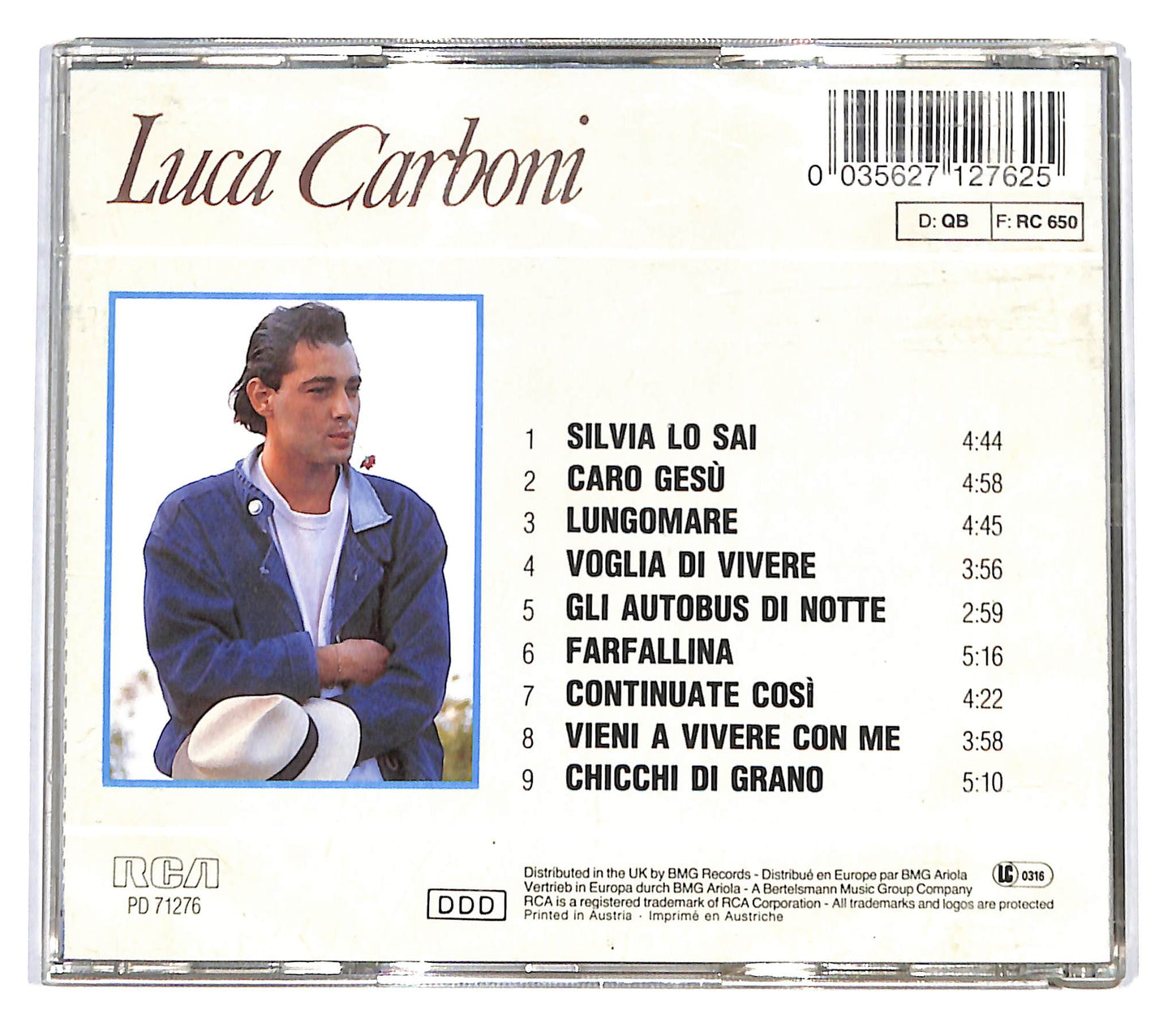 EBOND Luca Carboni - Luca Carboni CD CD136808