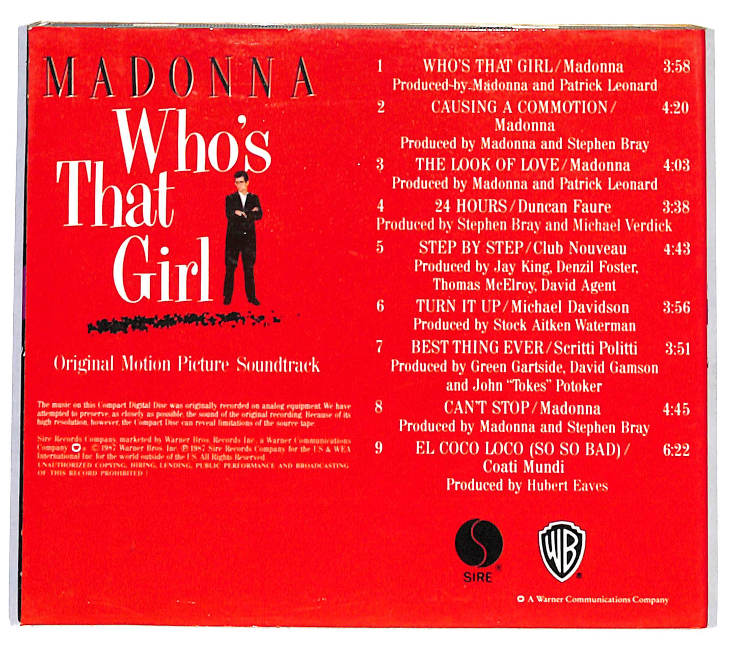 EBOND Madonna - Who's That Girl (Soundtrack) CD CD136909