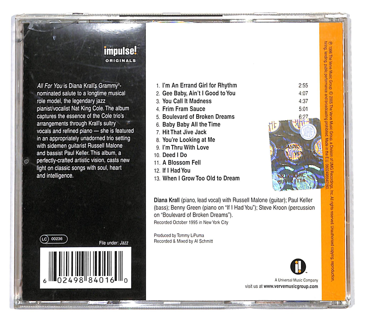 EBOND Diana Krall - All For You CD CD136921