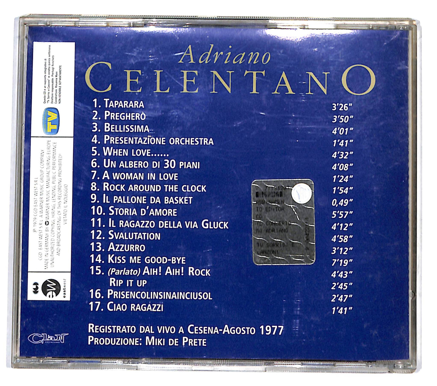 EBOND Adriano Celentano - Il Concerto Di Adriano EDITORIALE CD CD136943