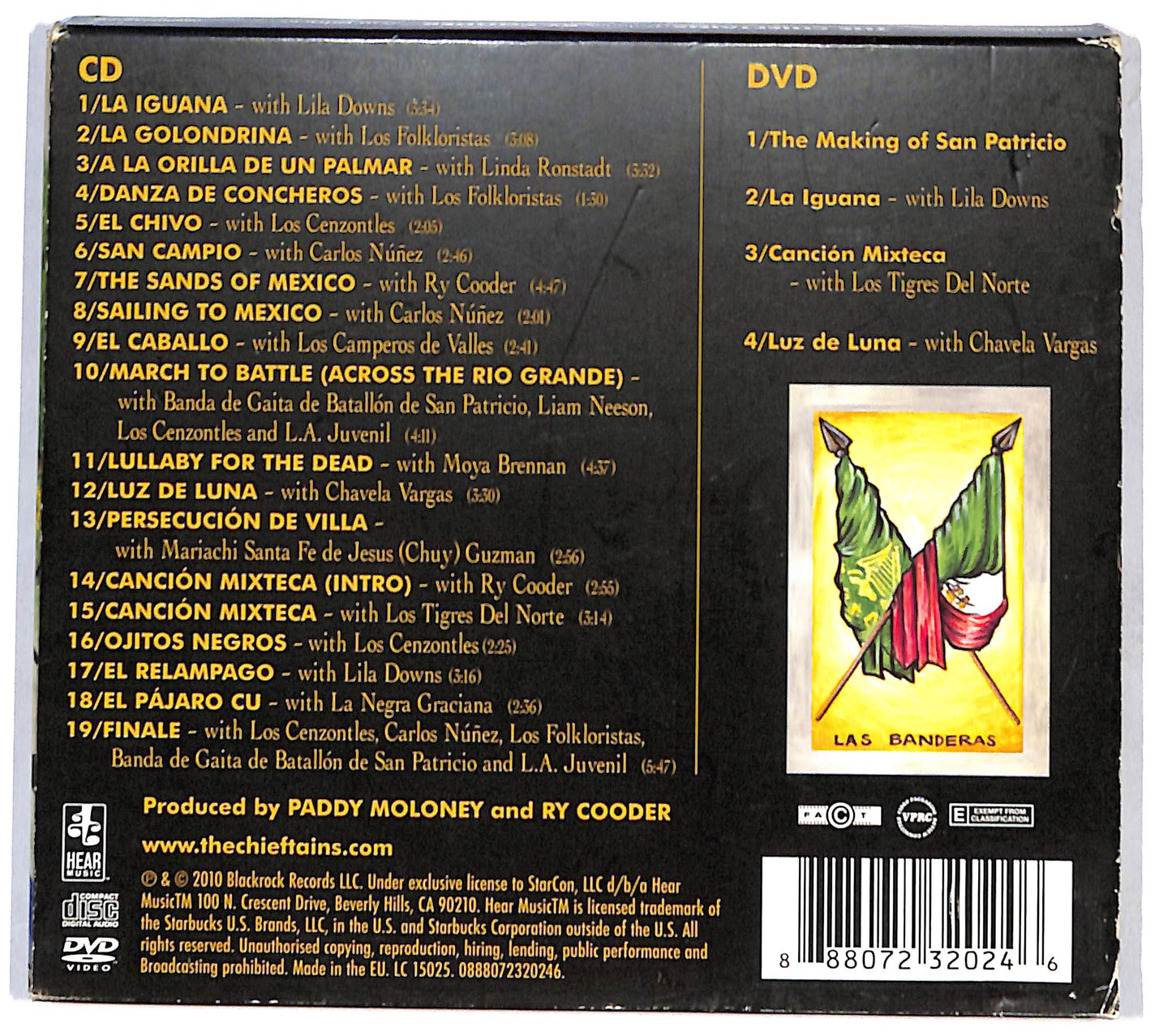 EBOND The Chieftains Featuring Ry Cooder - San Patricio DIGIPACK CD CD136944
