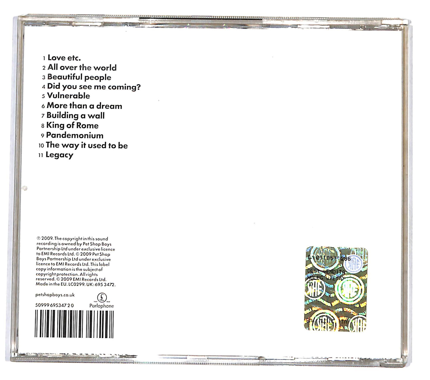 EBOND Pet Shop Boys - Yes CD CD137001