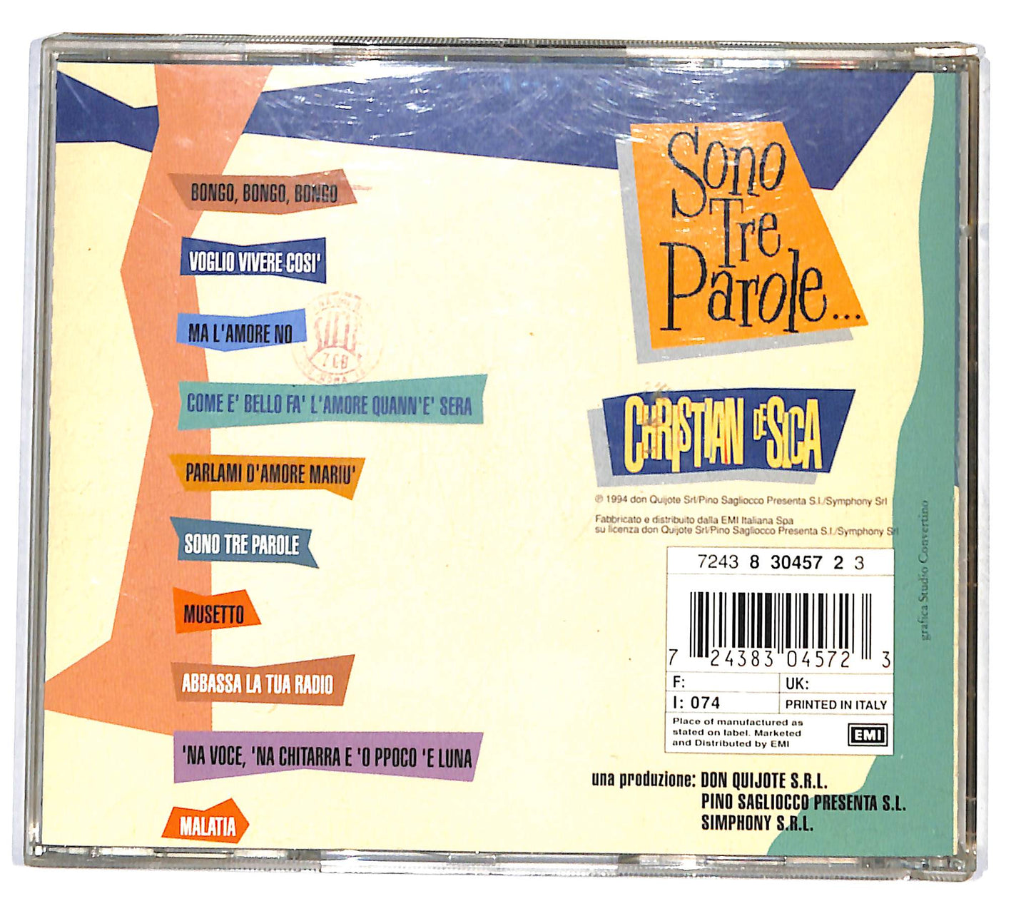 EBOND Christian De Sica - Sono Tre Parole... CD CD137036
