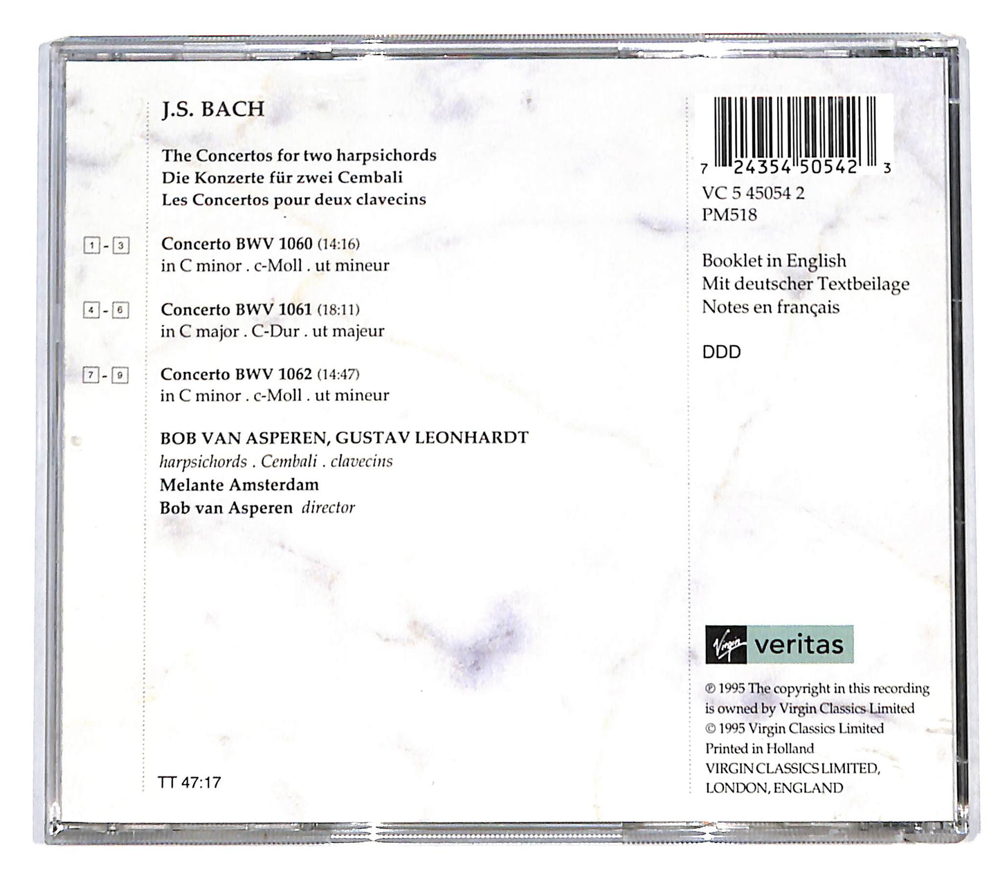 EBOND J S Bach - Concertos For 2 Harpsichords BWV 1060-62 CD CD137102