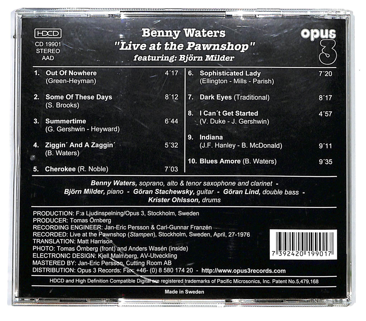 EBOND Benny Waters Featuring Bjorn Milder - Live At The Pawnshop CD CD137203