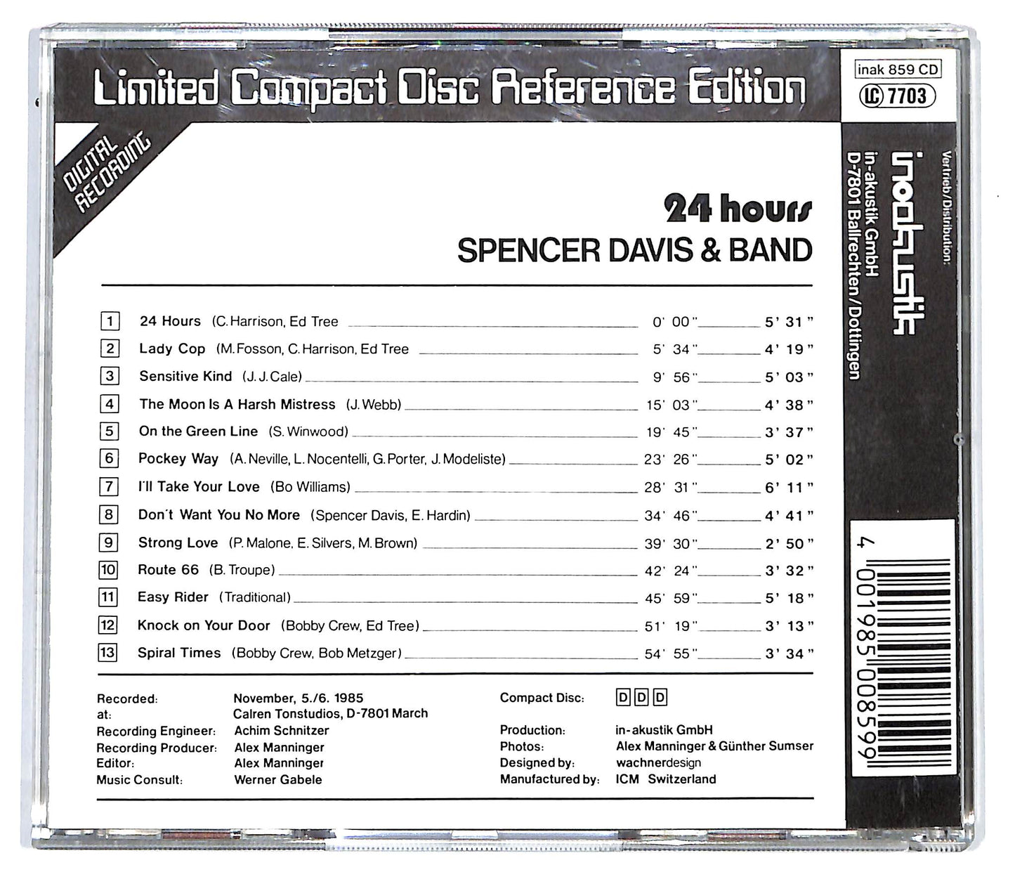 EBOND Spencer Davis & Band - 24 Hours CD CD137227