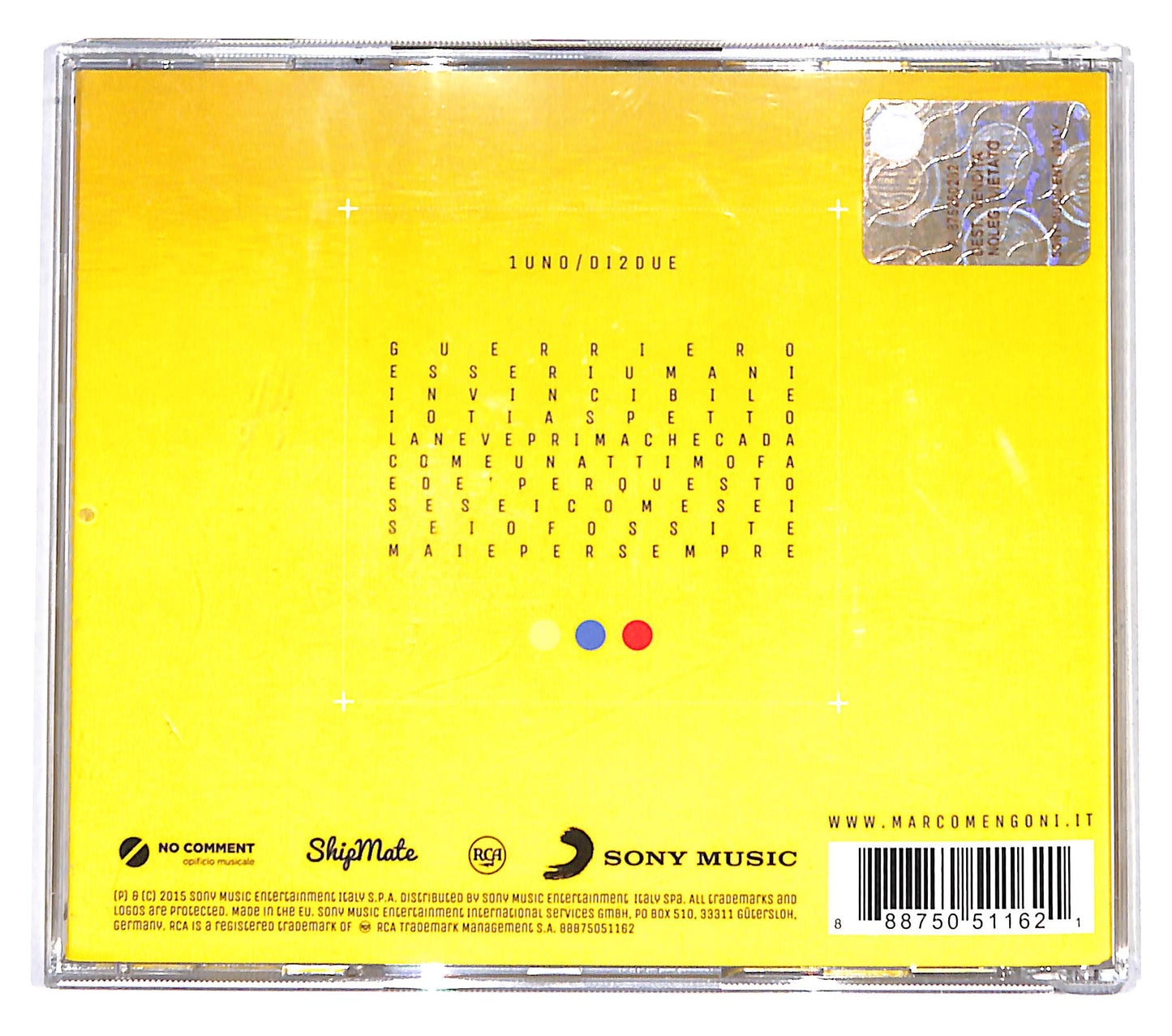 EBOND Marco Mengoni - Parole In Circolo -1uno/di 2 due CD CD137301