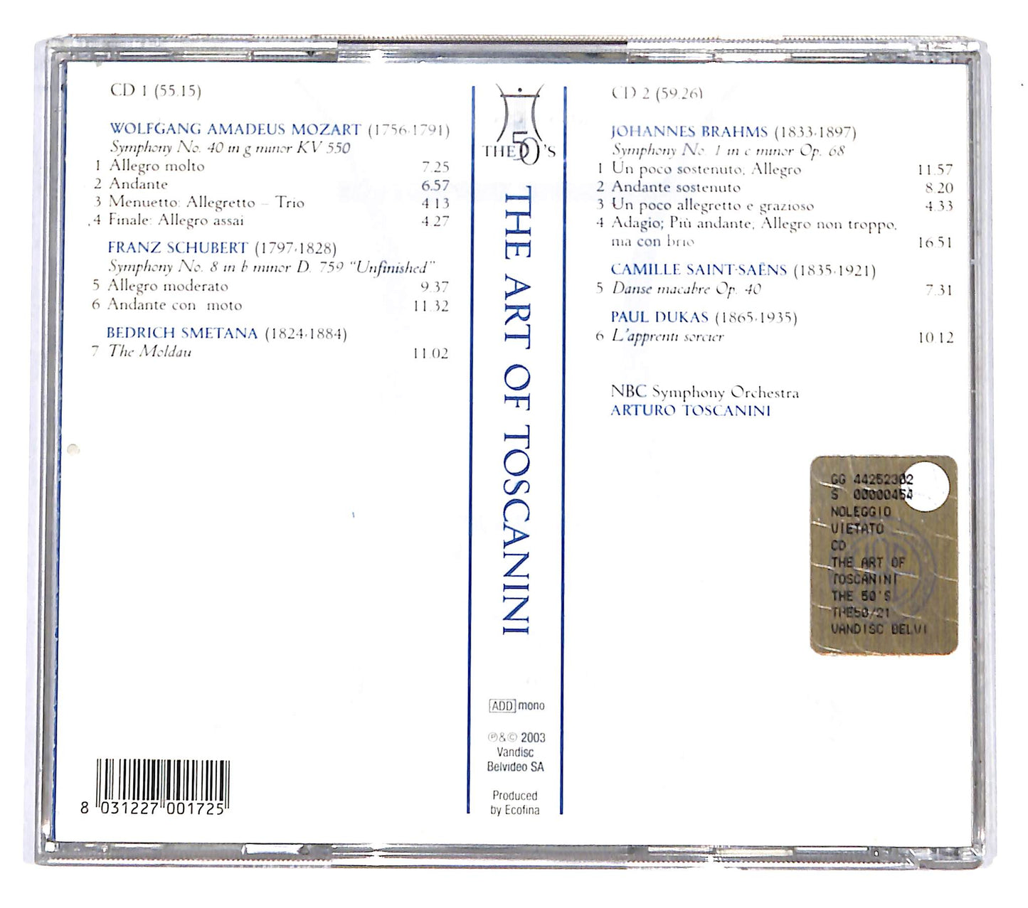 EBOND Arturo Toscanini - The Art Of Toscanini CD CD137303