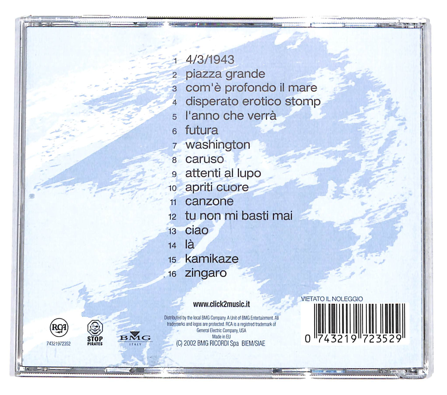 EBOND Lucio Dalla - Caro Amico Ti Scrivo... CD CD137416