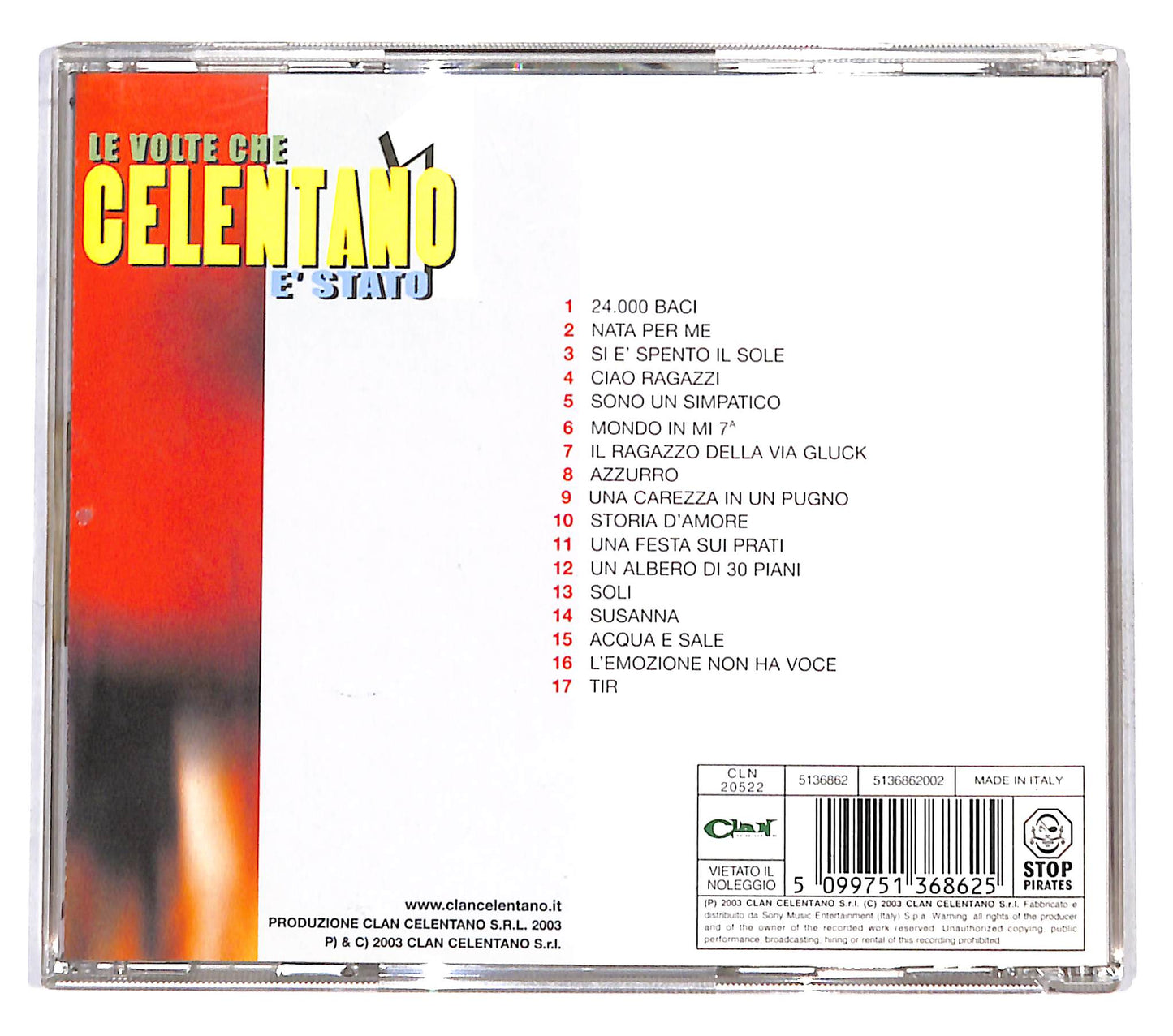 EBOND Celentano - Le Volte Che Celentano E' Stato 1 CD CD137537