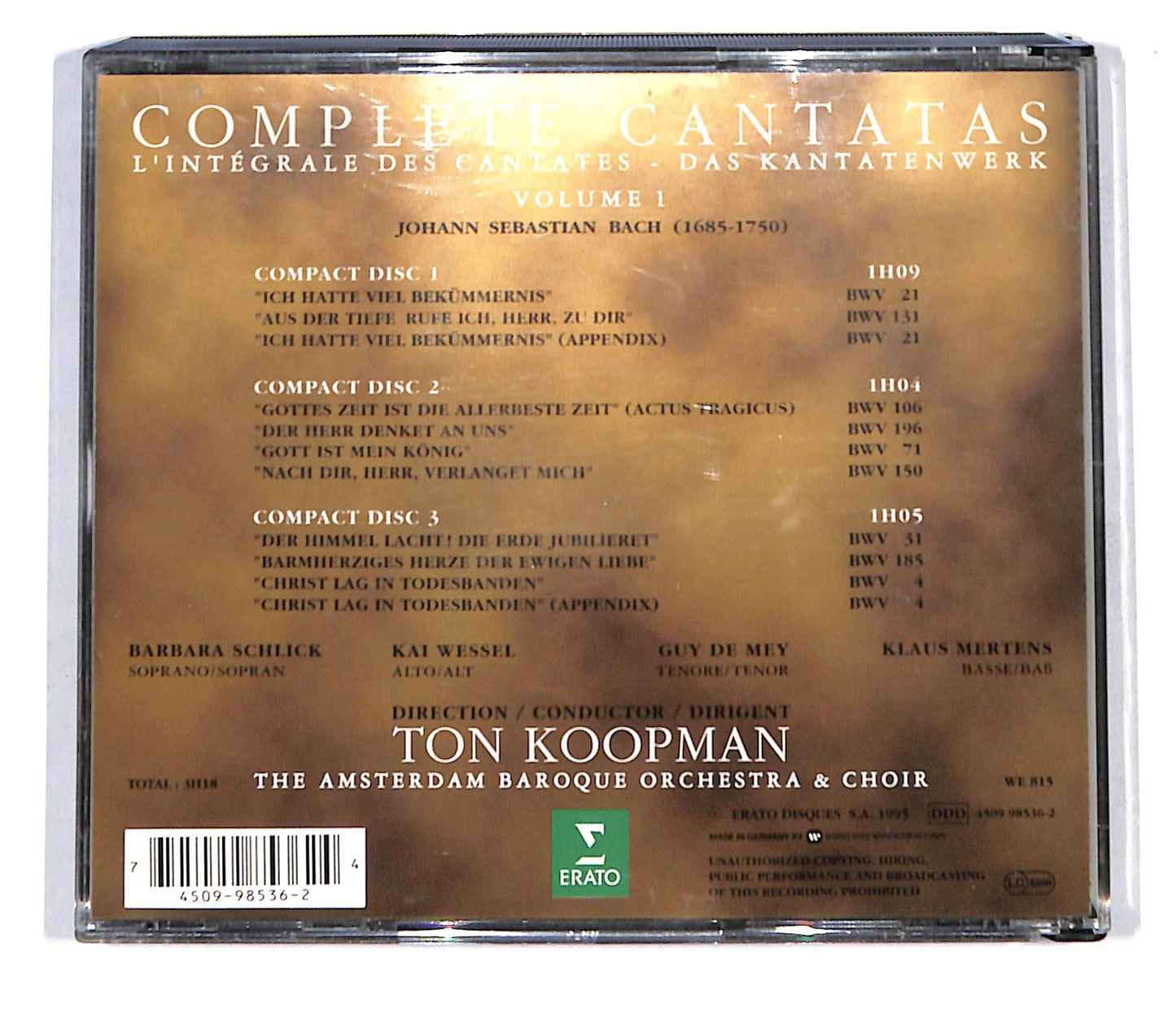 EBOND Bach - Complete Cantatas Volume 1CD CD137656