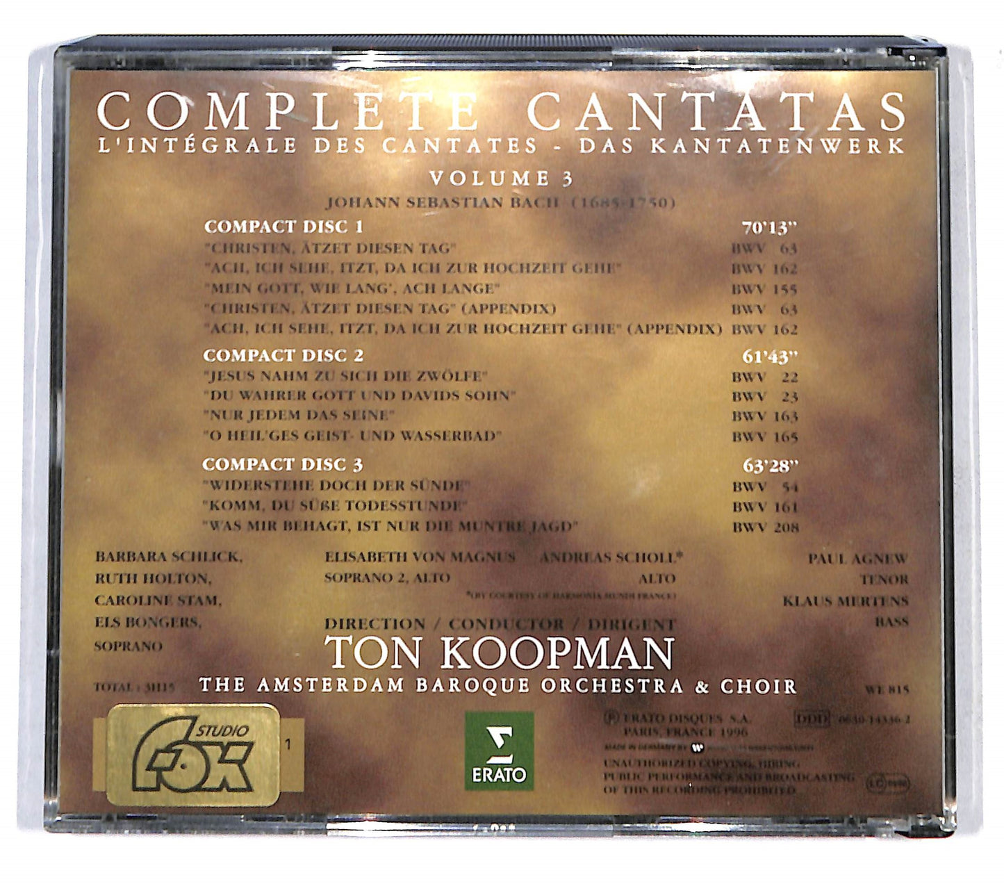 EBOND Bach - Ton Koopman - Complete Cantatas - Volume 3 CD CD137706
