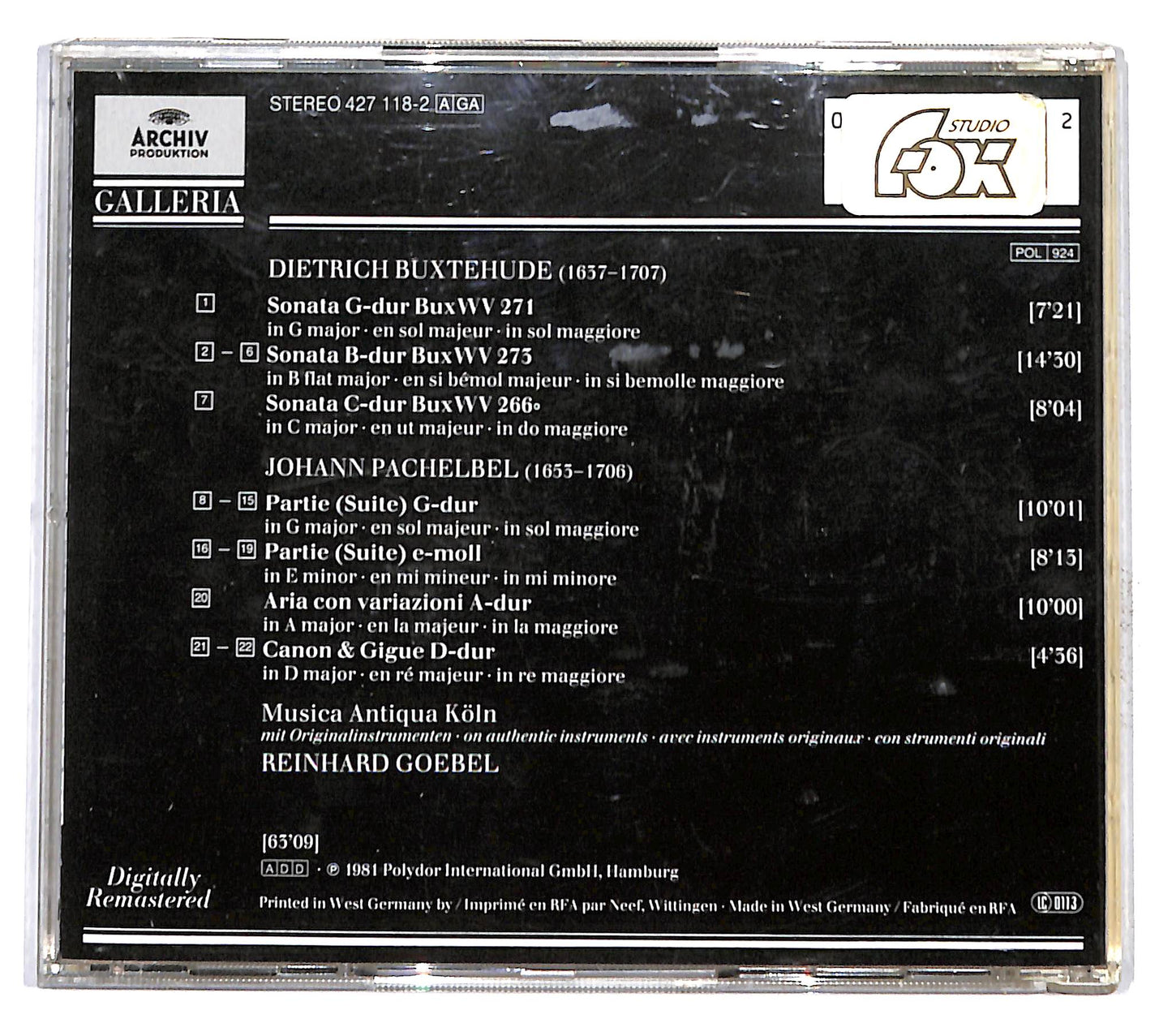 EBOND Buxtehude Pachelbel - Musica Antiqua CD CD137709