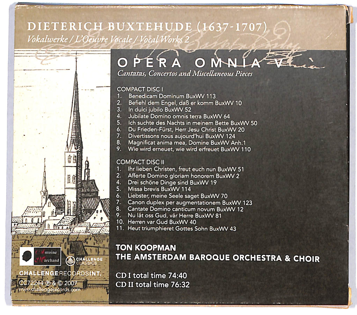 EBOND Dieterich Buxtehude - Ton Koopman - Vocal Works 2 CD CD137719