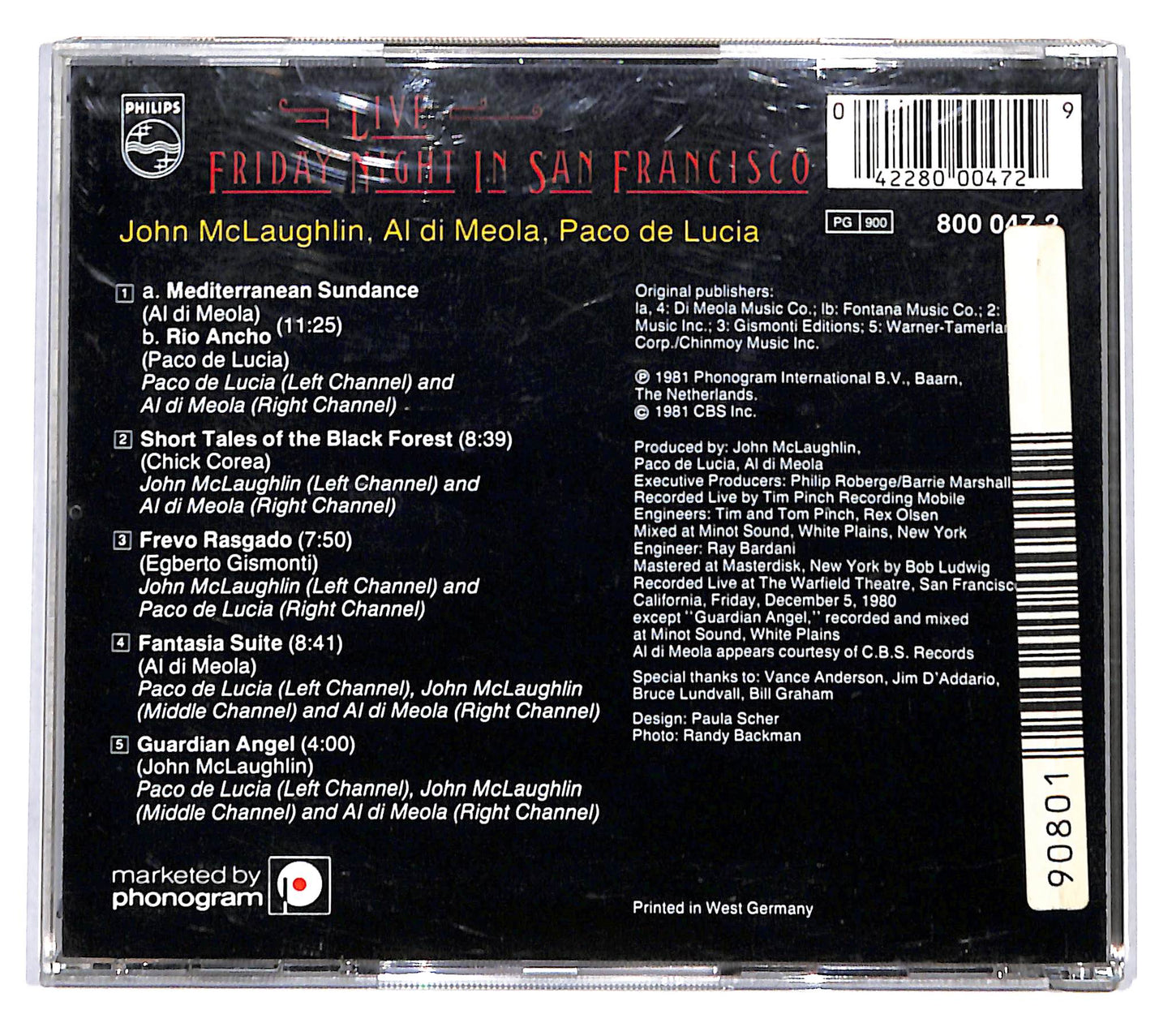 EBOND Various - Friday Night In San Francisco CD CD137745