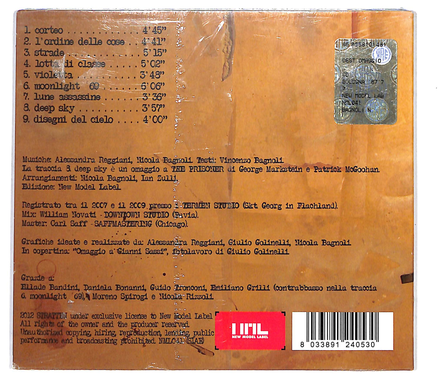 EBOND Stratten - Bologna '67 '77, Poesie Da Cantare E Da Imparare CD CD137811