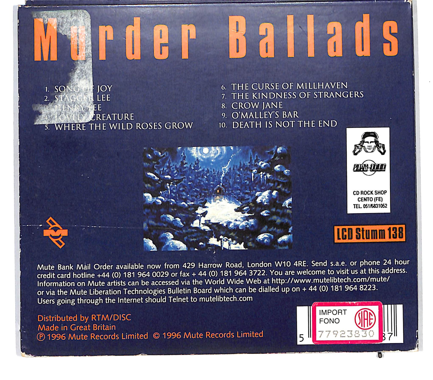 EBOND Nick Cave And The Bad Seeds - Murder Ballads CD CD137820