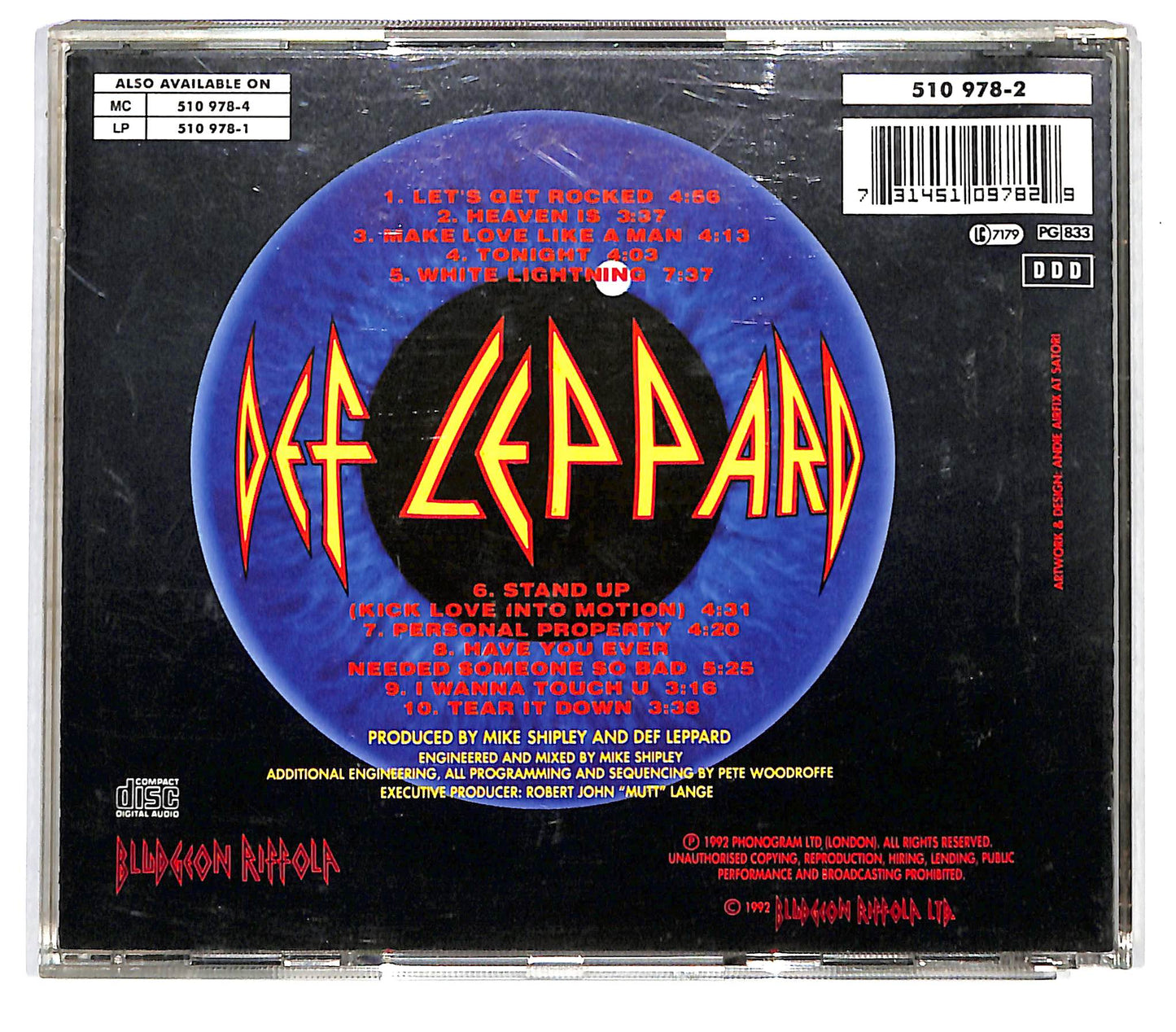 EBOND Def Leppard - Adrenalize CD CD137821