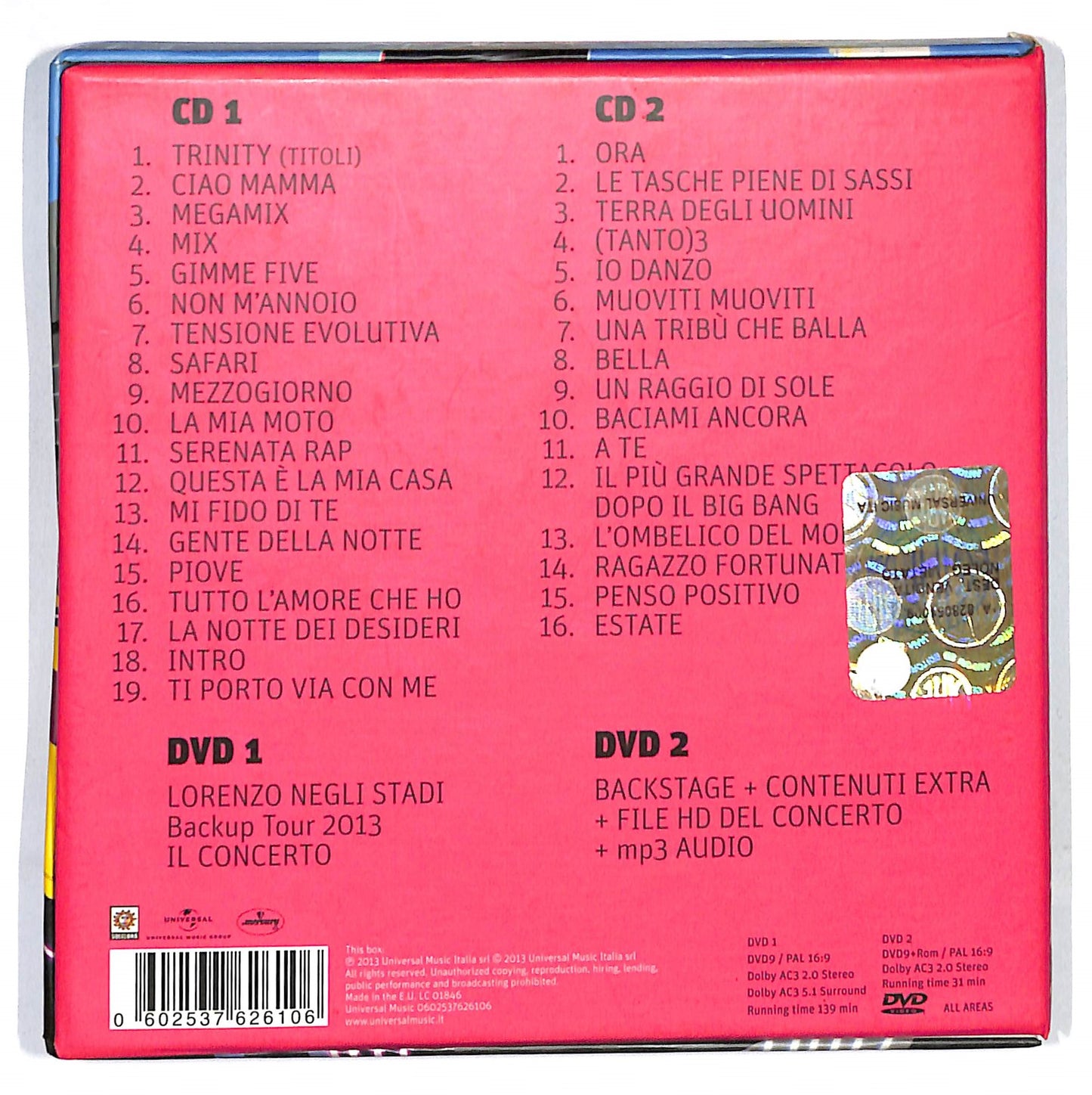 EBOND Lorenzo Jovanotti - Lorenzo Negli Stadi Backup Tour 2013 CD CD137842