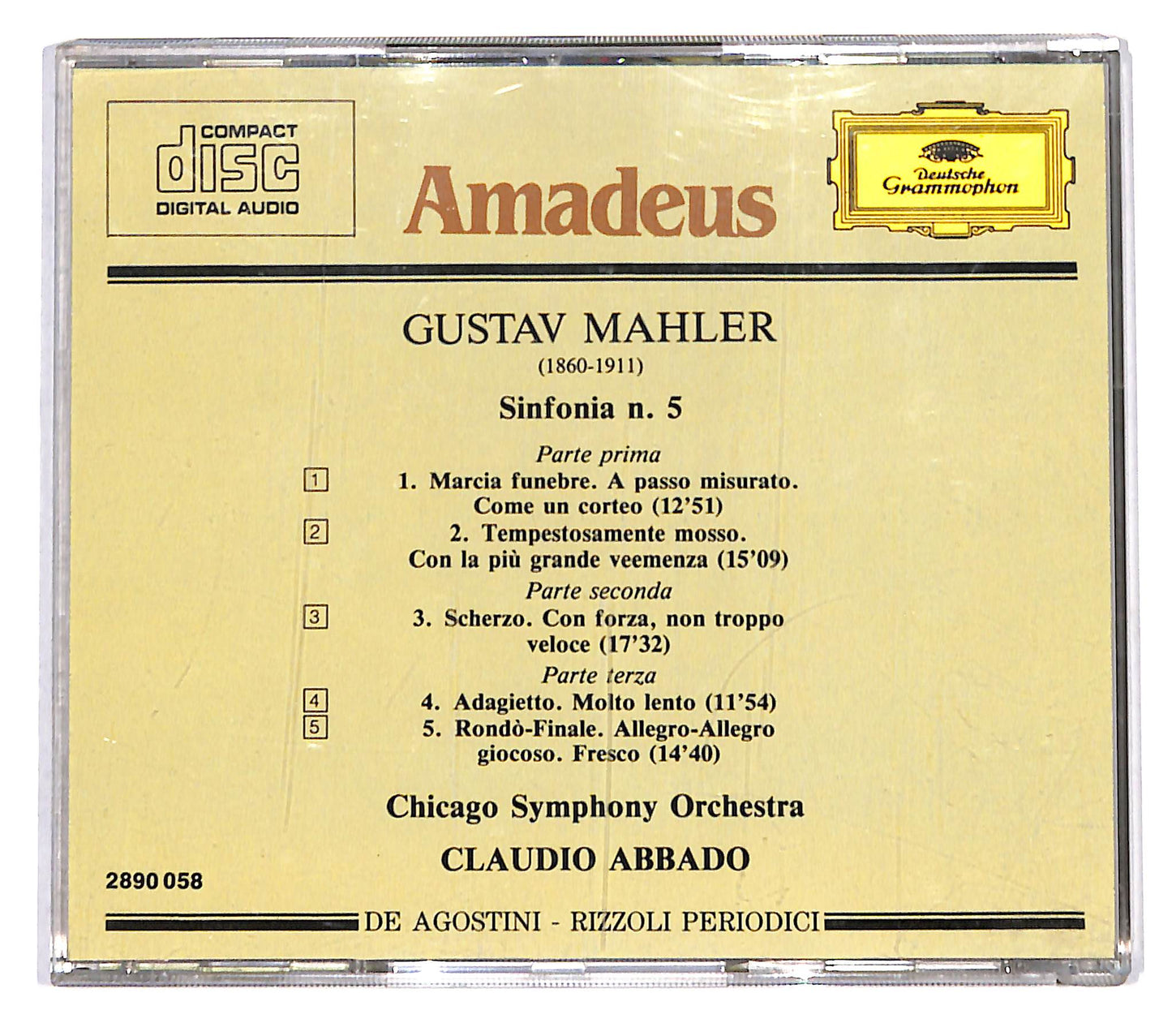 EBOND G. Mahler Claudio Abbado - Sinfonia N. 5 CD CD137903