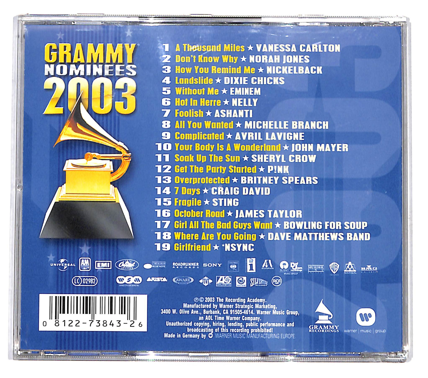 EBOND Various - 2003 Grammy Nominees CD CD138010