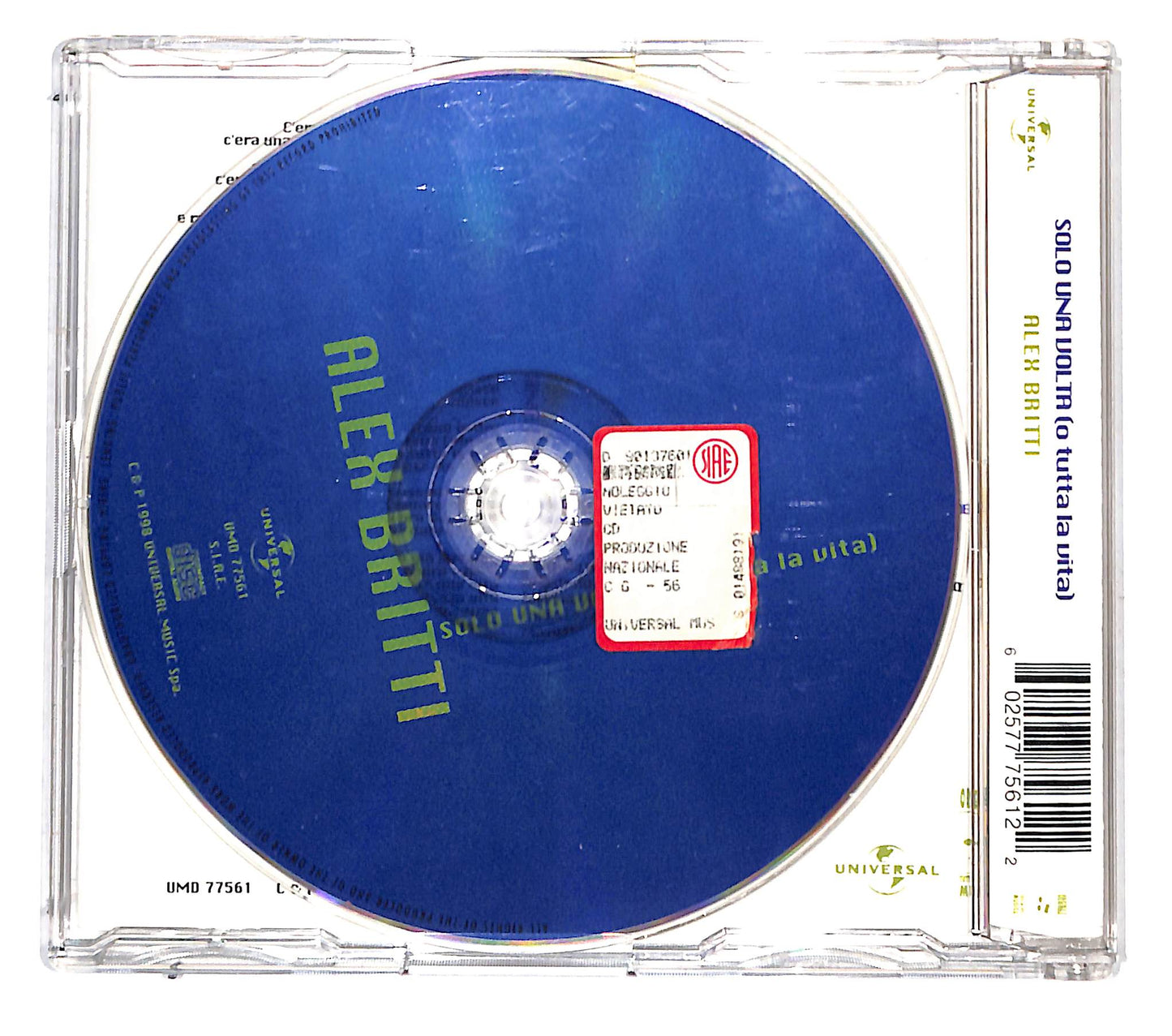 EBOND Alex Britti - Solo Una Volta (O Tutta La Vita) CD CD138018