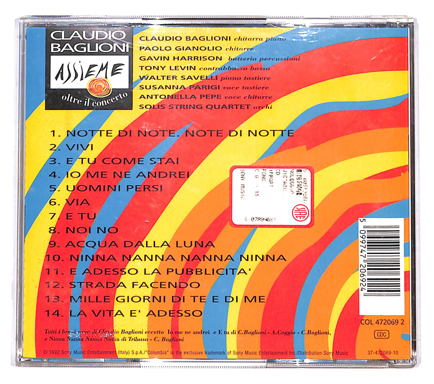 EBOND Claudio Baglioni - Assieme Oltre Il Concerto CD CD138029