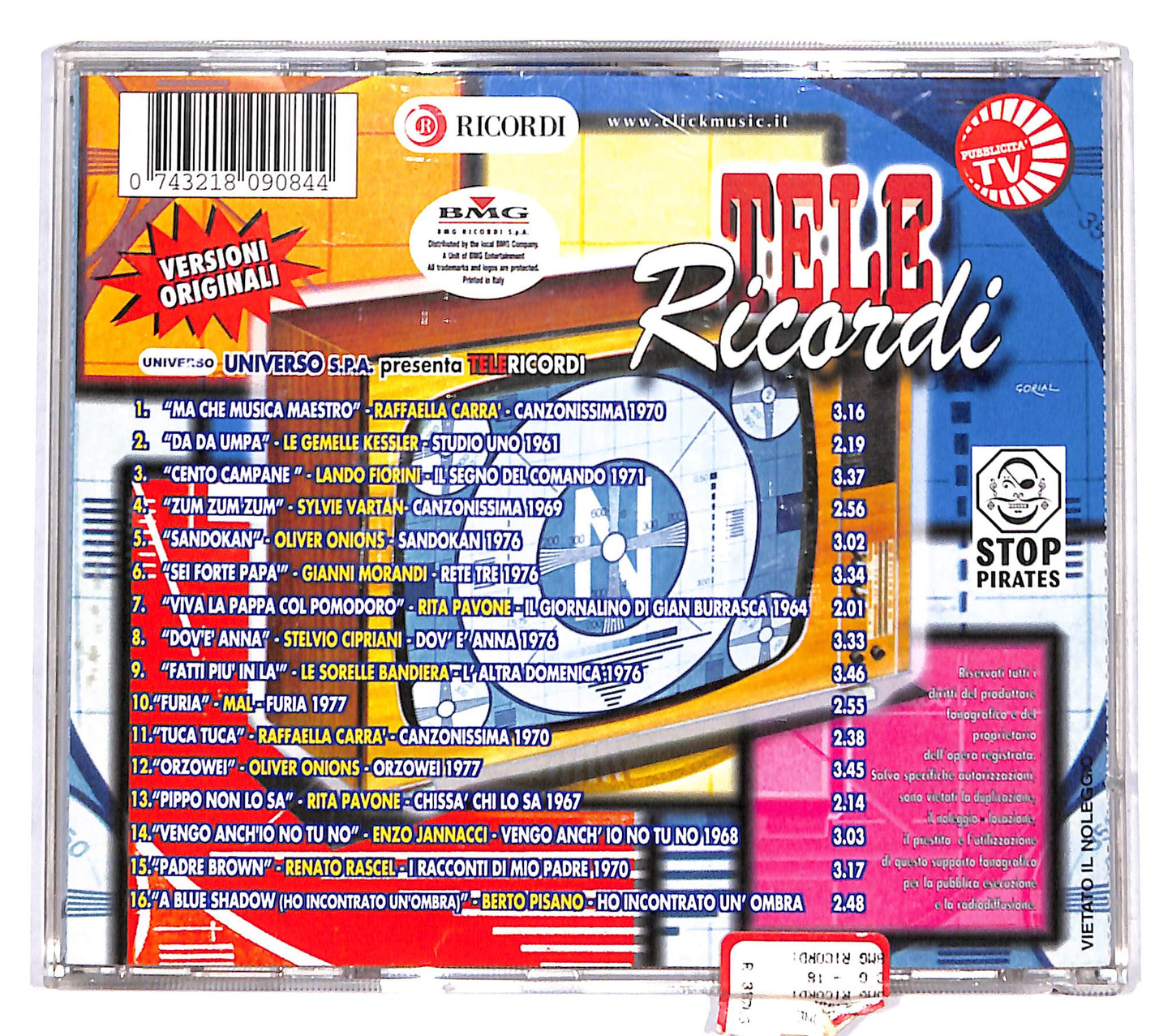 EBOND Tele Ricordi (Le Sigle Tv Che Hanno Fatto La Nostra Storia) CD CD138030