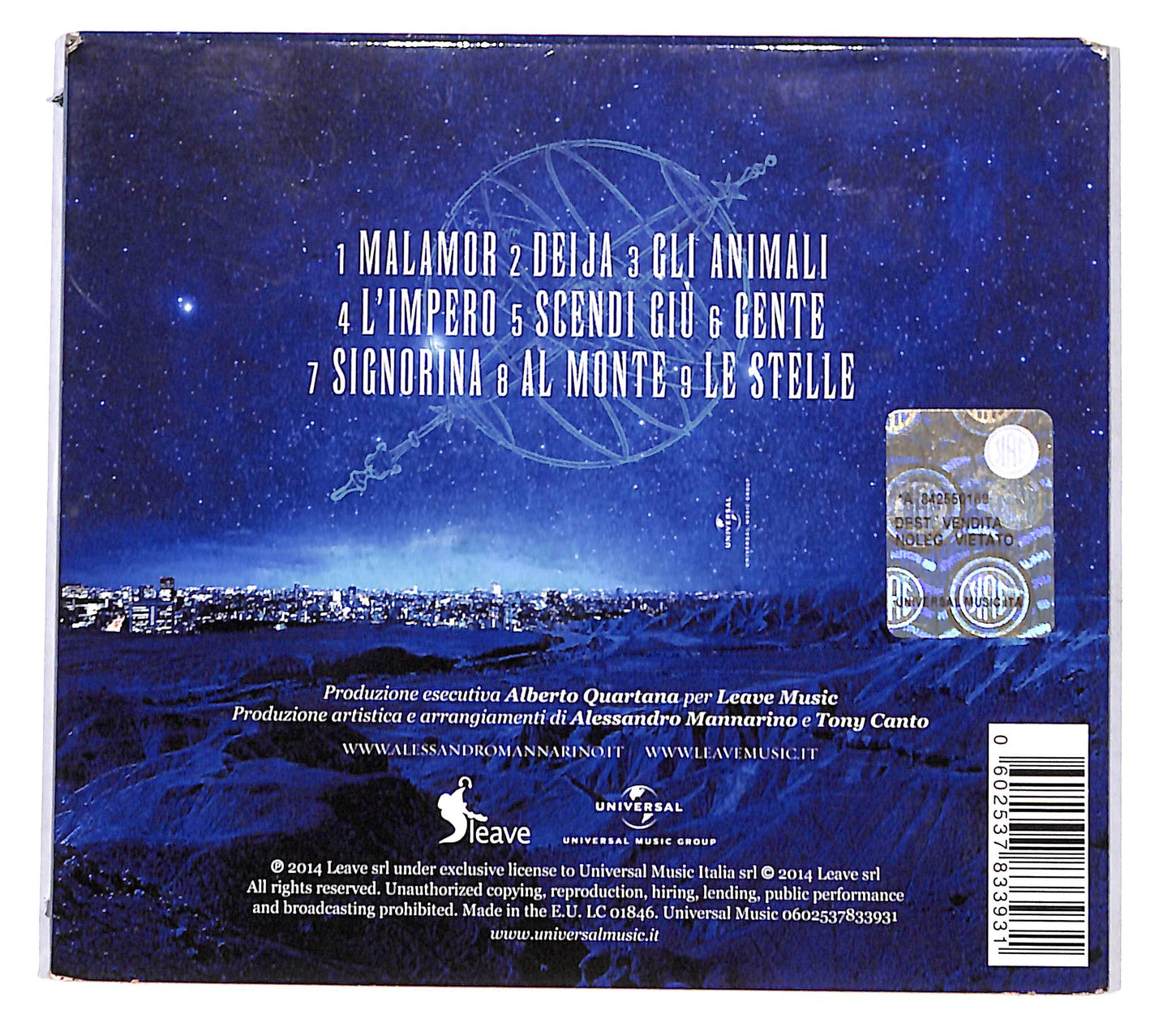 EBOND Mannarino - Al Monte DIGIPACK CD CD138035