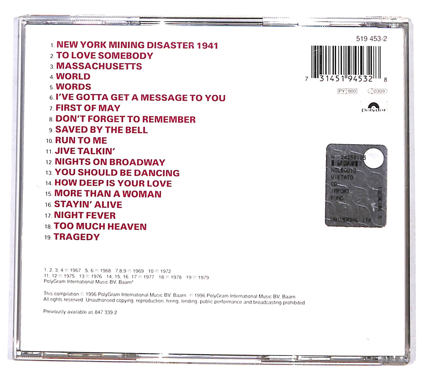EBOND Bee Gees - The Very Best Of The Bee Gees CD CD138309