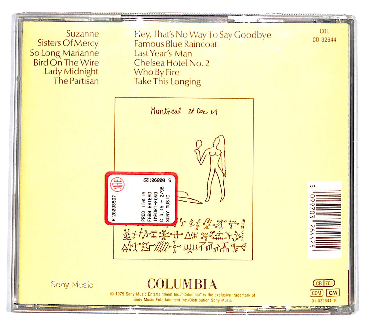 EBOND Leonard Cohen - Greatest Hits CD CD138326