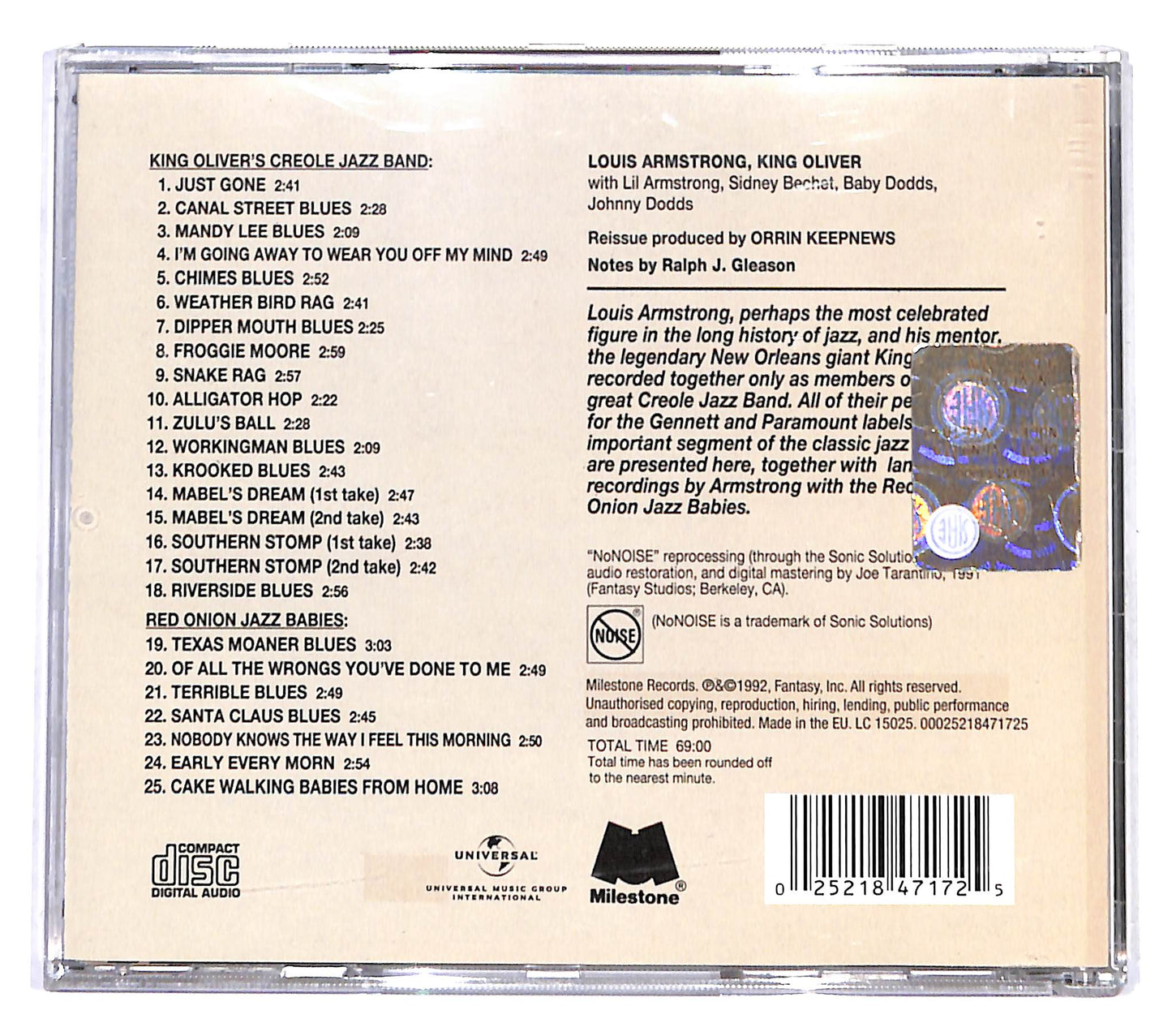 EBOND Louis Armstrong And King Oliver CD CD138352